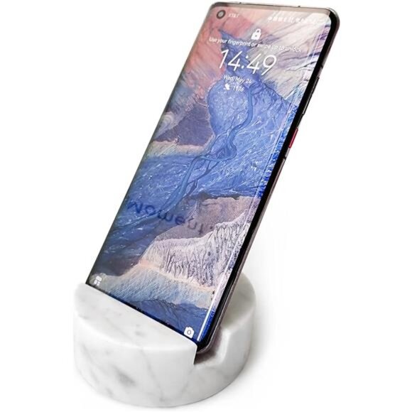 Luxurious Marble Cell Phone Stand Holder for Cellphone Tablet On - Picture 2 of 7